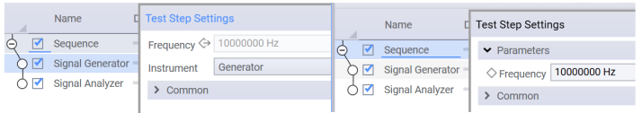 Parameterized frequency setting